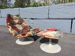 Mid Century F588 Lounge Chair with Ottoman by Geoffrey Harcourt Artifort, 1970s