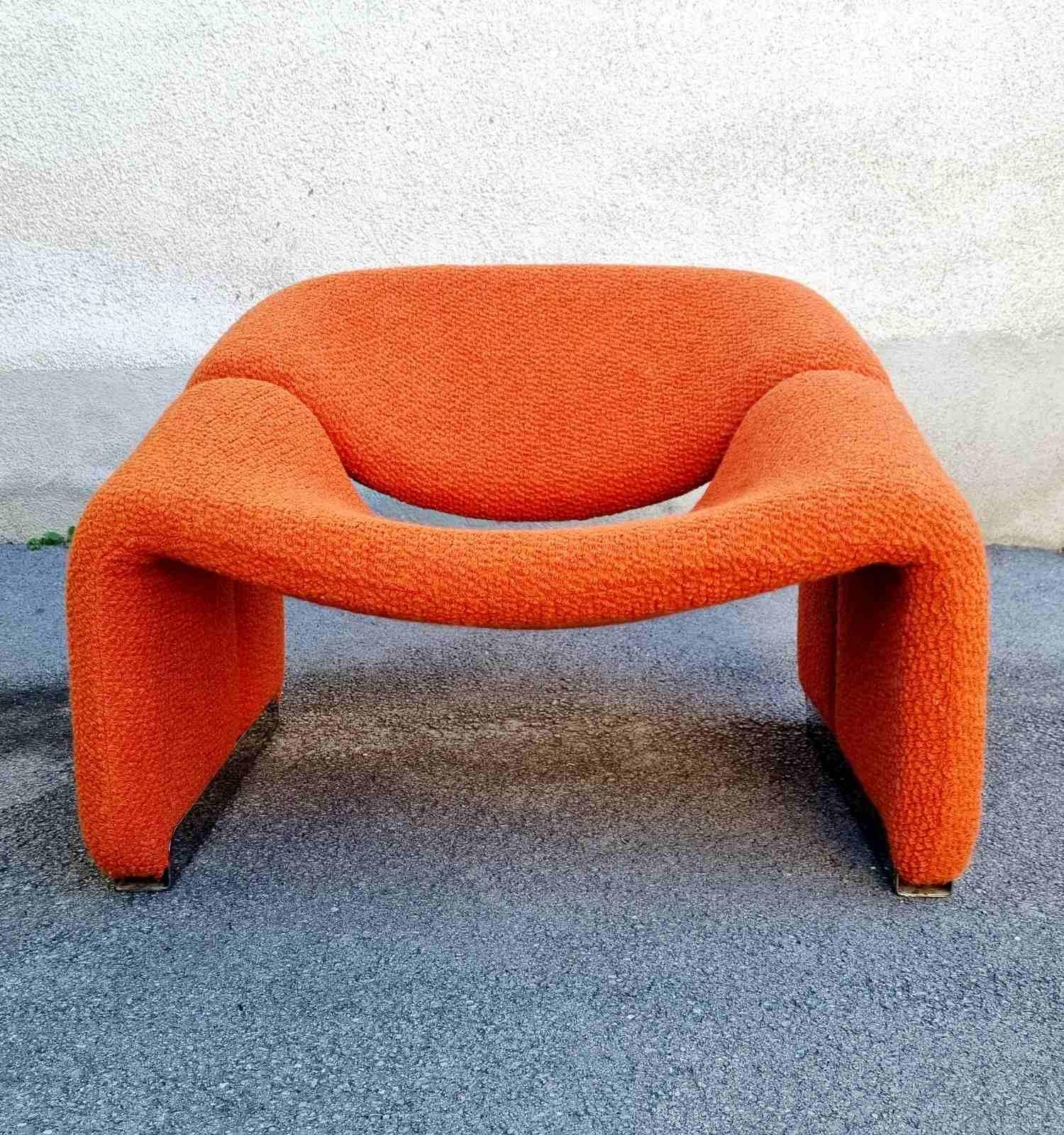 Metallo Sedia 'M' di metà secolo F598 Groovy Design di Pierre Paulin, anni '80 in vendita