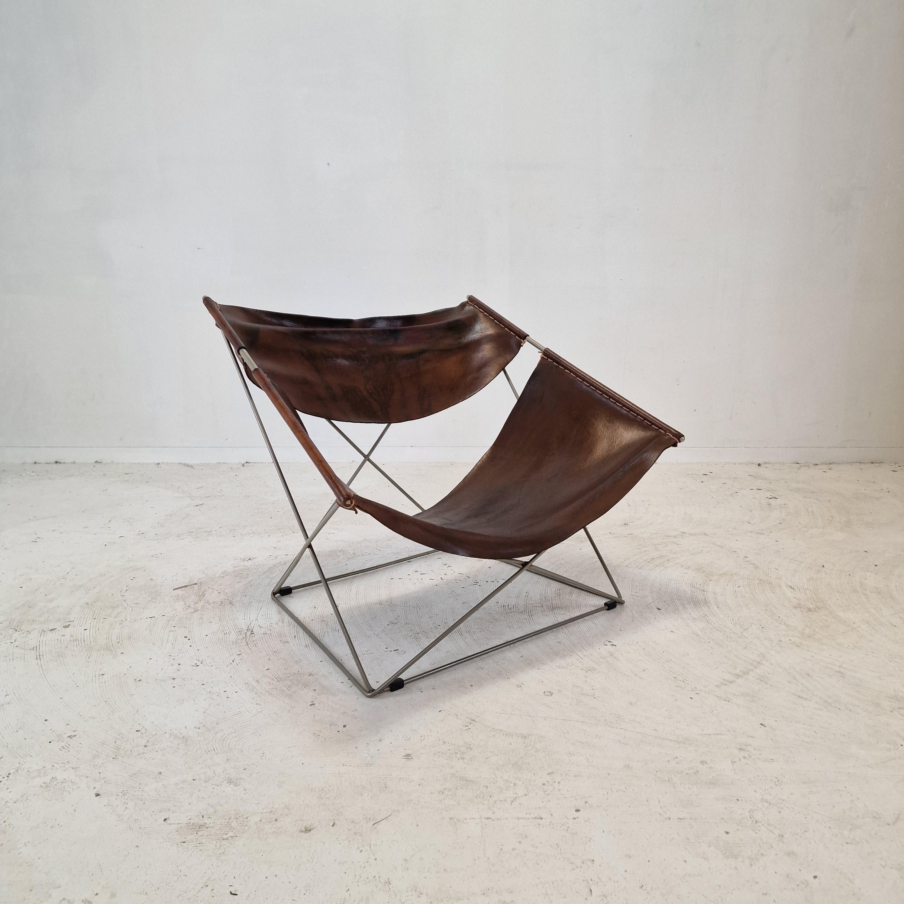 Mid-Century Modern Mid Century F675 Butterfly Chair by Pierre Paulin for Artifort, 1960s For Sale