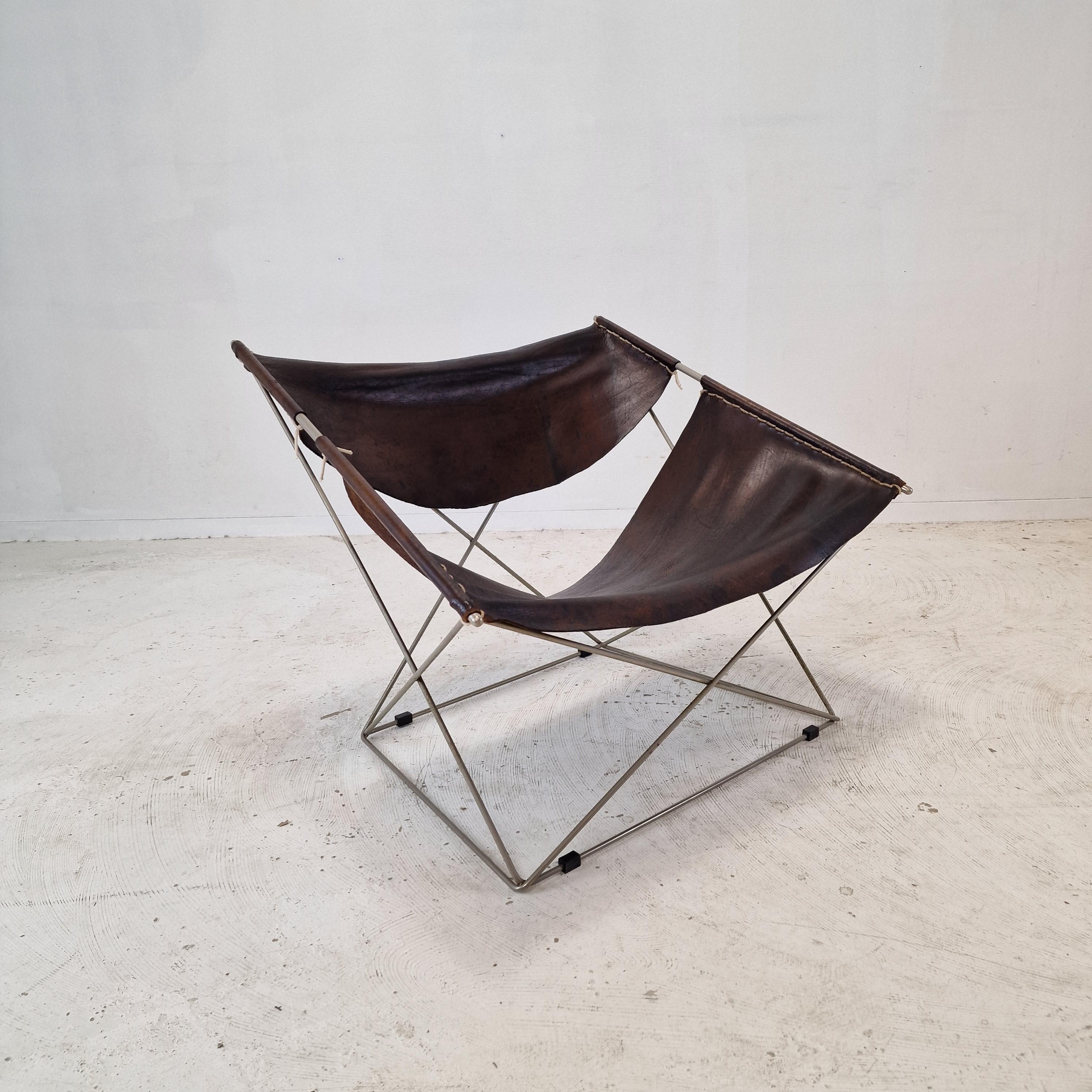 Mid-Century Modern Mid Century F675 Butterfly Chair by Pierre Paulin for Artifort, 1960's For Sale