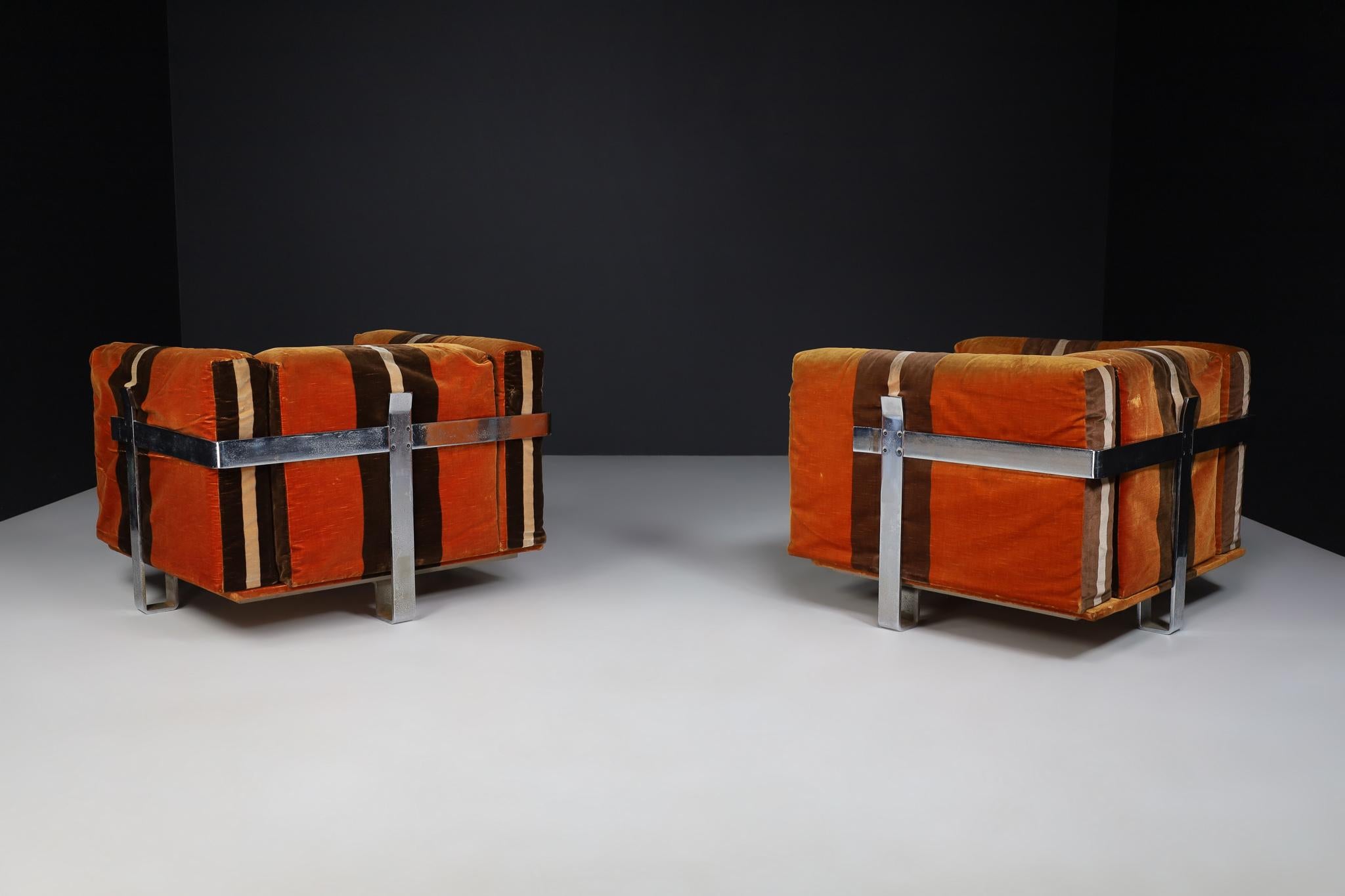 Mid-Century Fabric Lounge Chairs Designed by Luigi Caccia Dominioni for Azucena 4