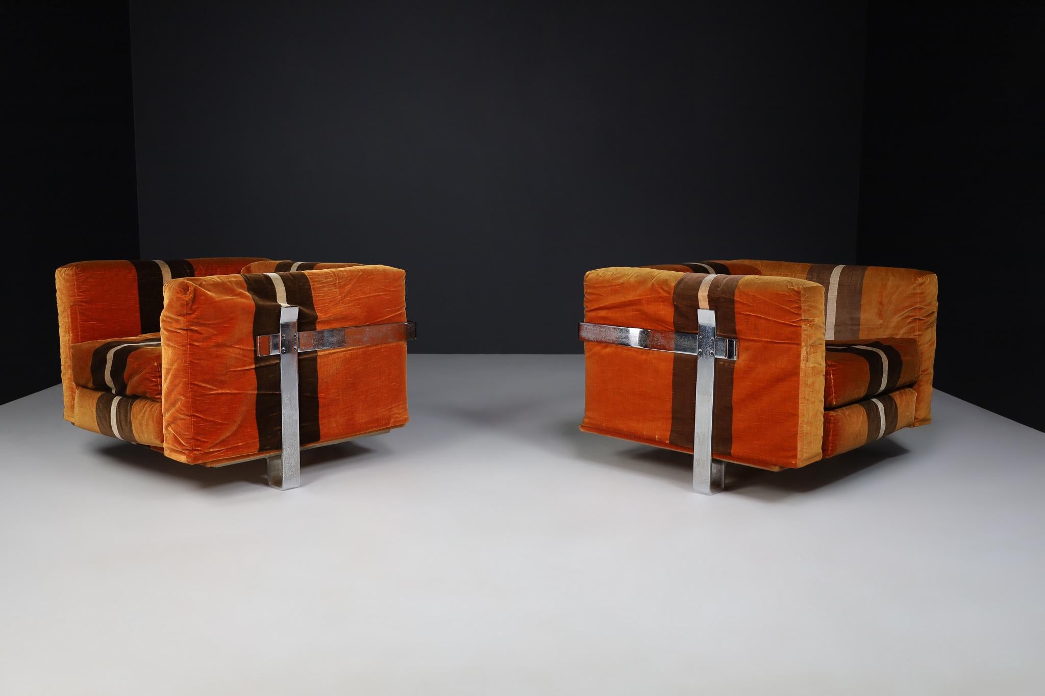 Mid-Century Fabric Lounge Chairs Designed by Luigi Caccia Dominioni for Azucena 1