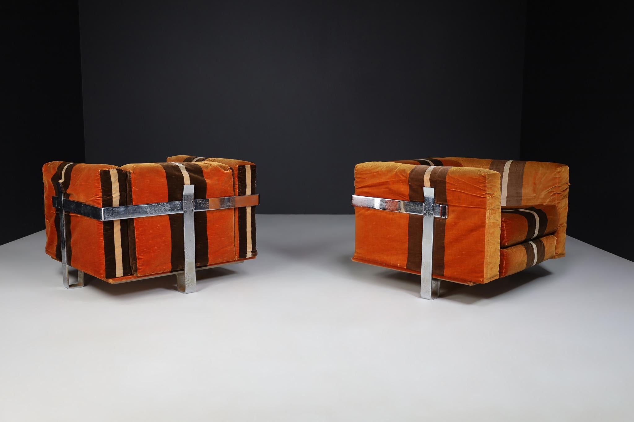 Mid-Century Fabric Lounge Chairs Designed by Luigi Caccia Dominioni for Azucena 2