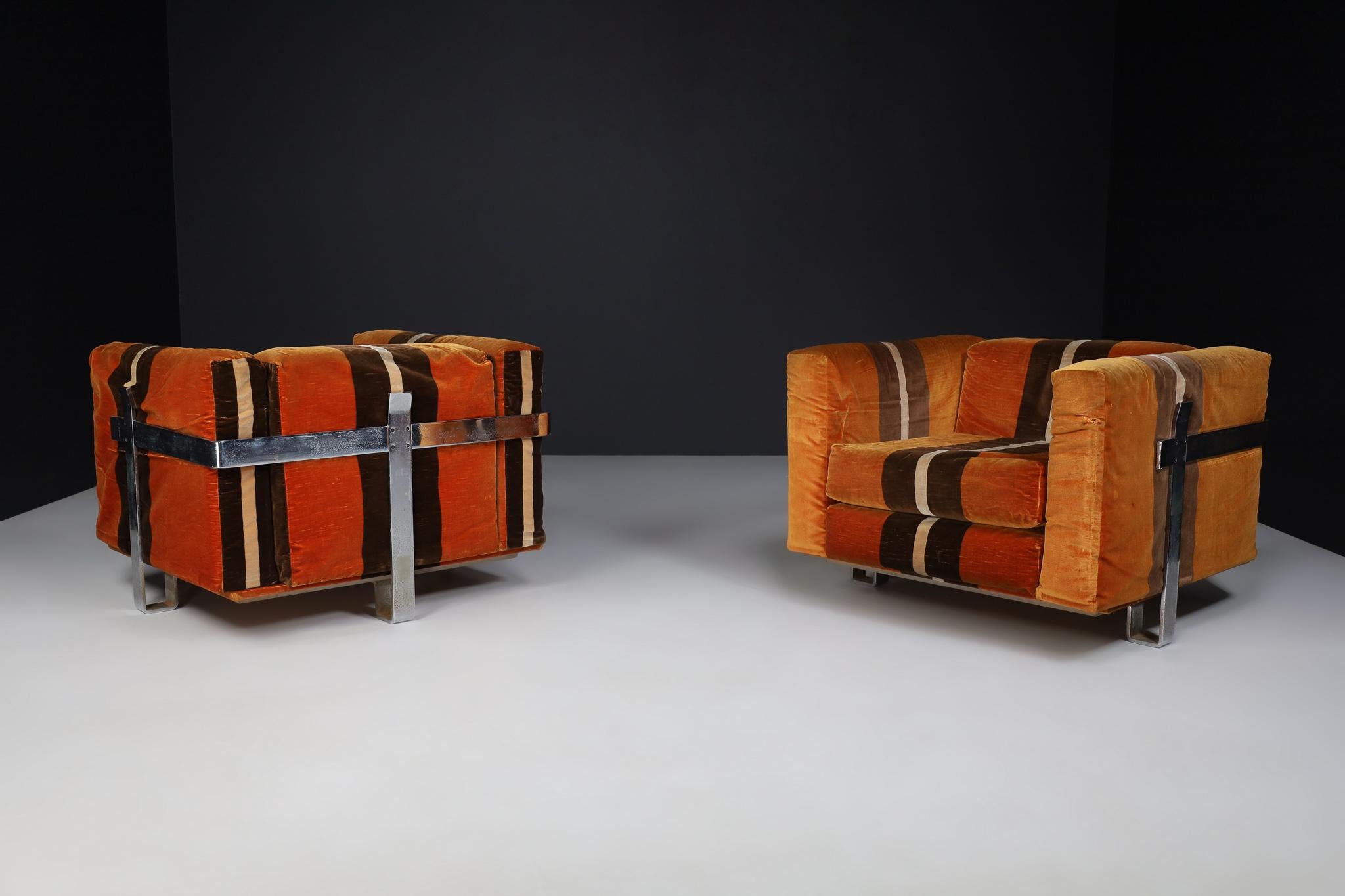 Mid-Century Fabric Lounge Chairs Designed by Luigi Caccia Dominioni for Azucena 3