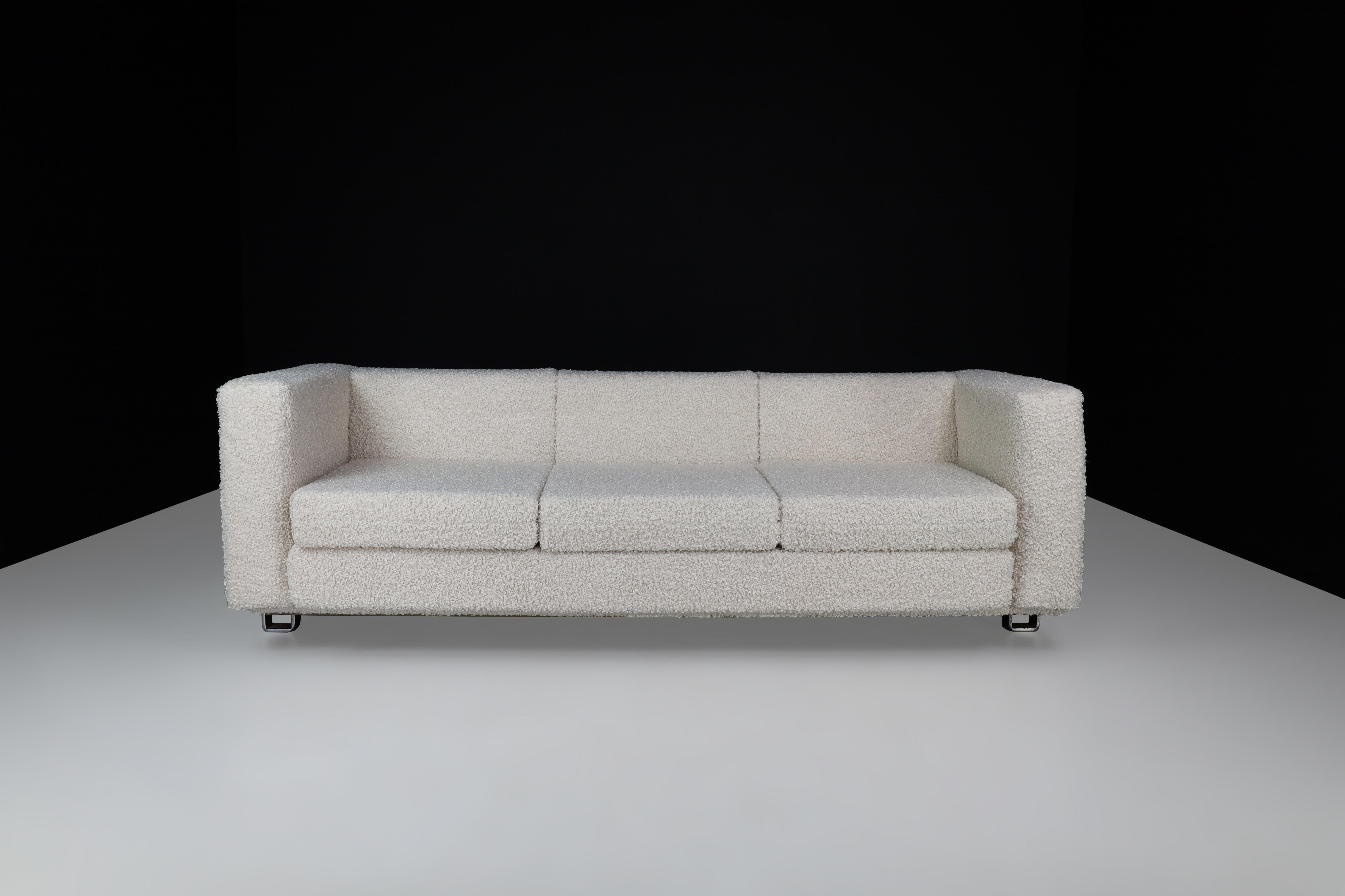 Mid Century Fabric Sofa Designed by Luigi Caccia Dominioni for Azucena Italia 3