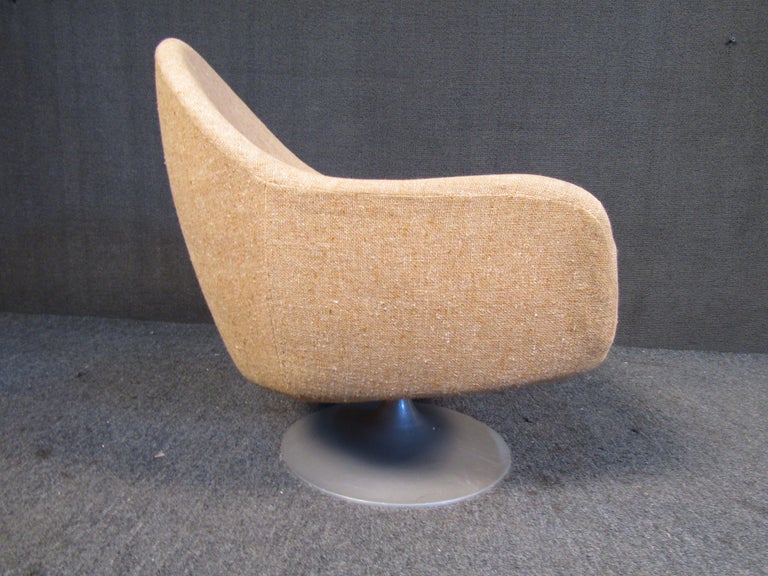 MidCentury Fabric Tulip Chair For Sale at 1stDibs