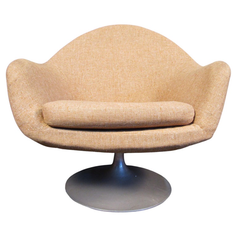 MidCentury Fabric Tulip Chair For Sale at 1stDibs