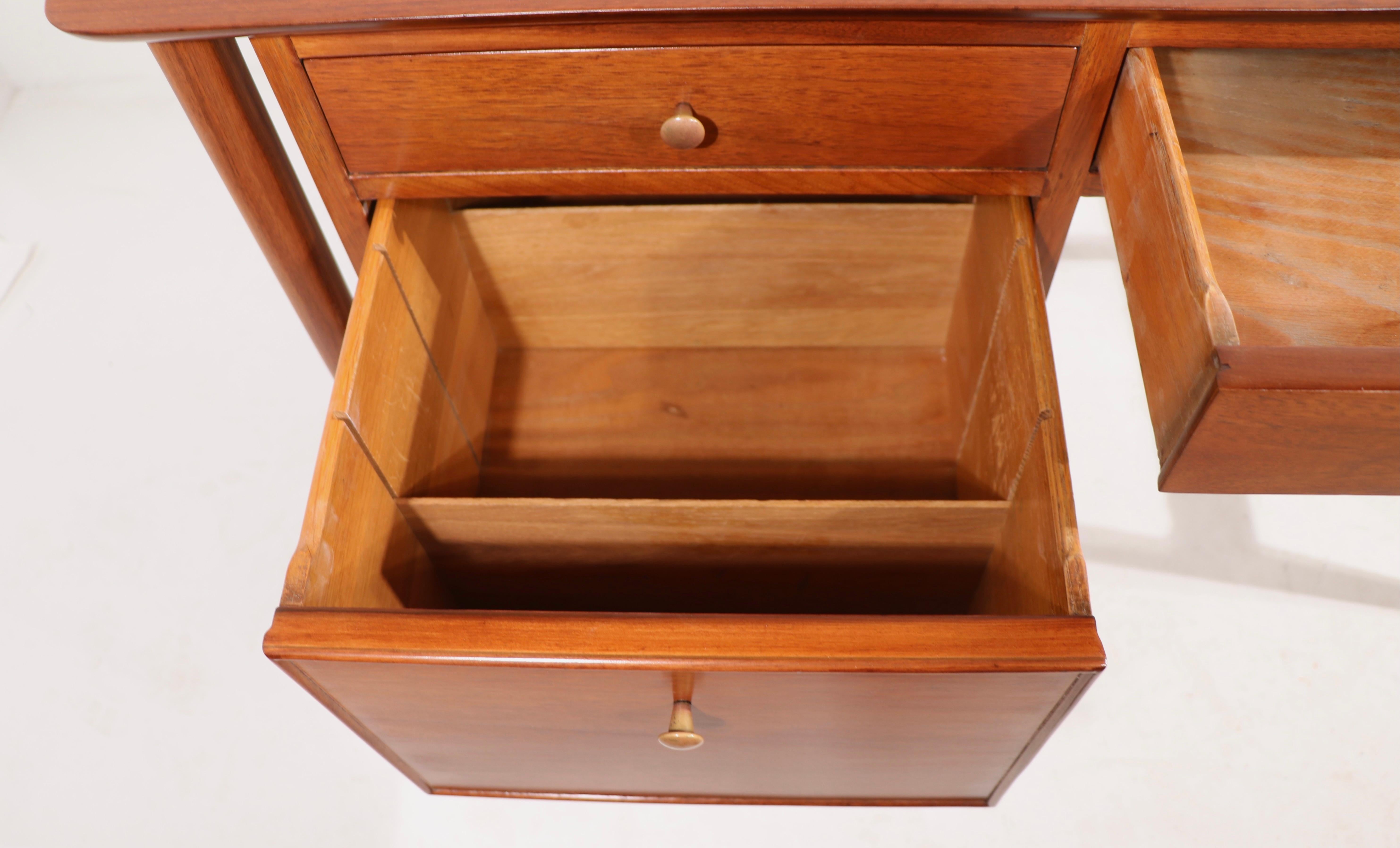 Mid Century Facade Desk by John Stuart In Excellent Condition In New York, NY