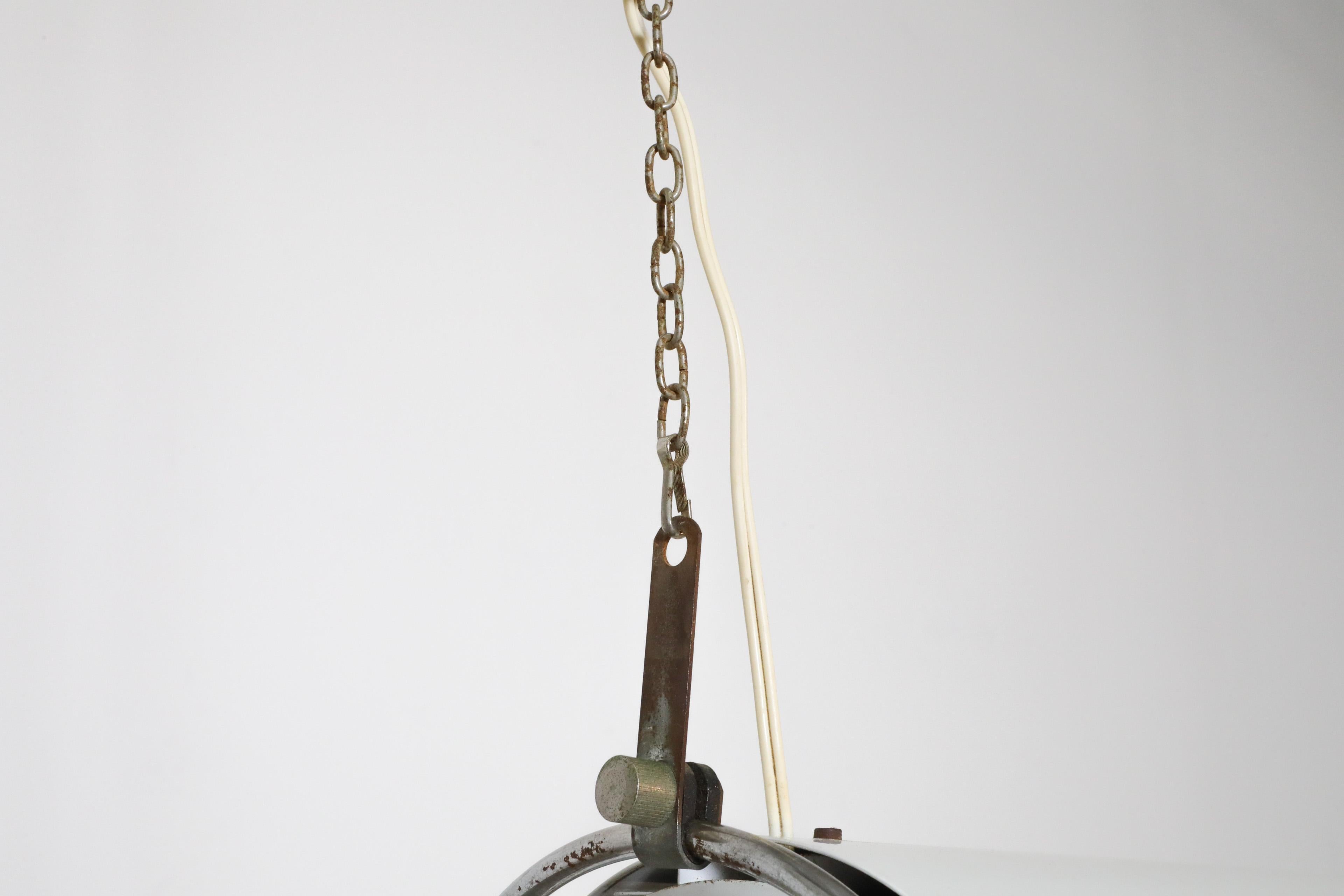 Mid-Century Fagerhult Industrial Hanging Shop Lamp In Good Condition For Sale In Los Angeles, CA