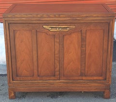 Mid-Century Fancher Furniture Walnut and Oak Side Cabinet