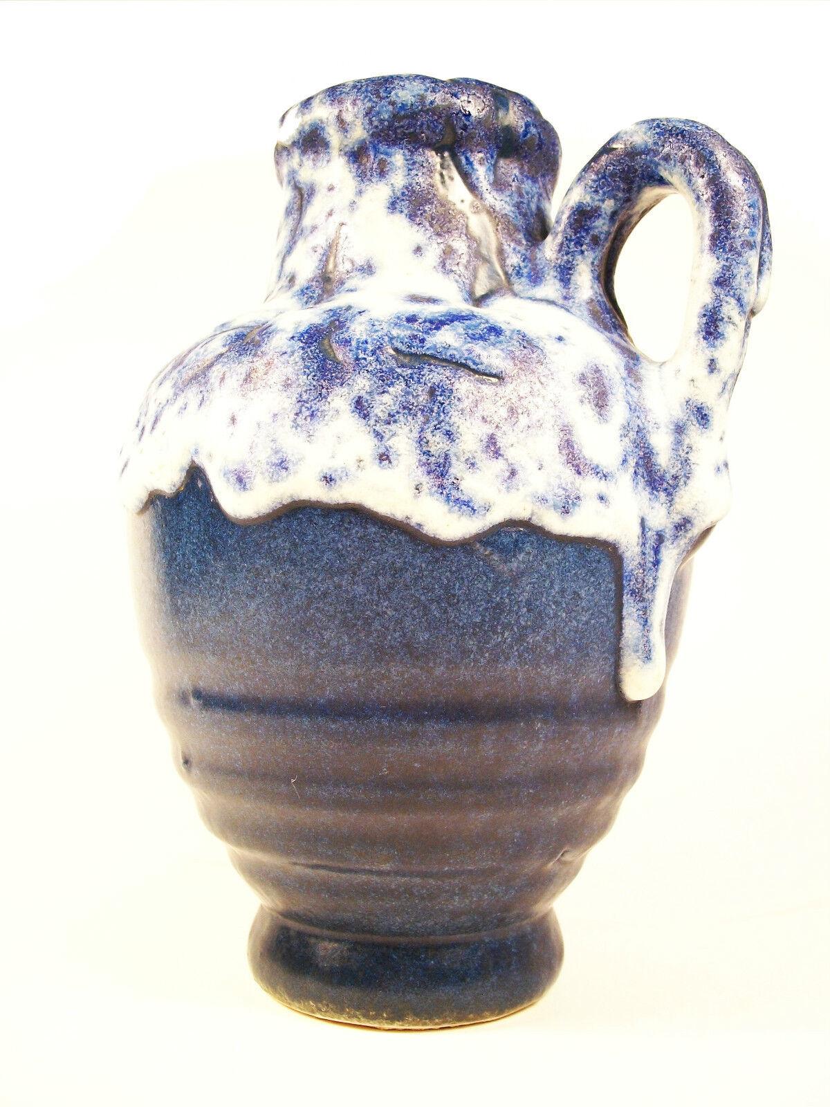 Mid Century Fat Lava Glaze Ceramic Vase/Jug - West Germany - Circa 1950's For Sale 4