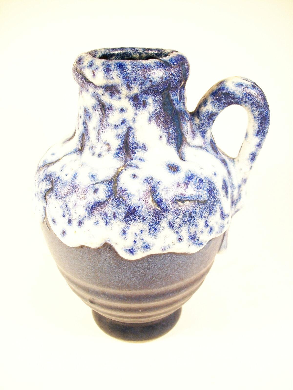 Mid Century Fat Lava Glaze Ceramic Vase/Jug - West Germany - Circa 1950's For Sale 3