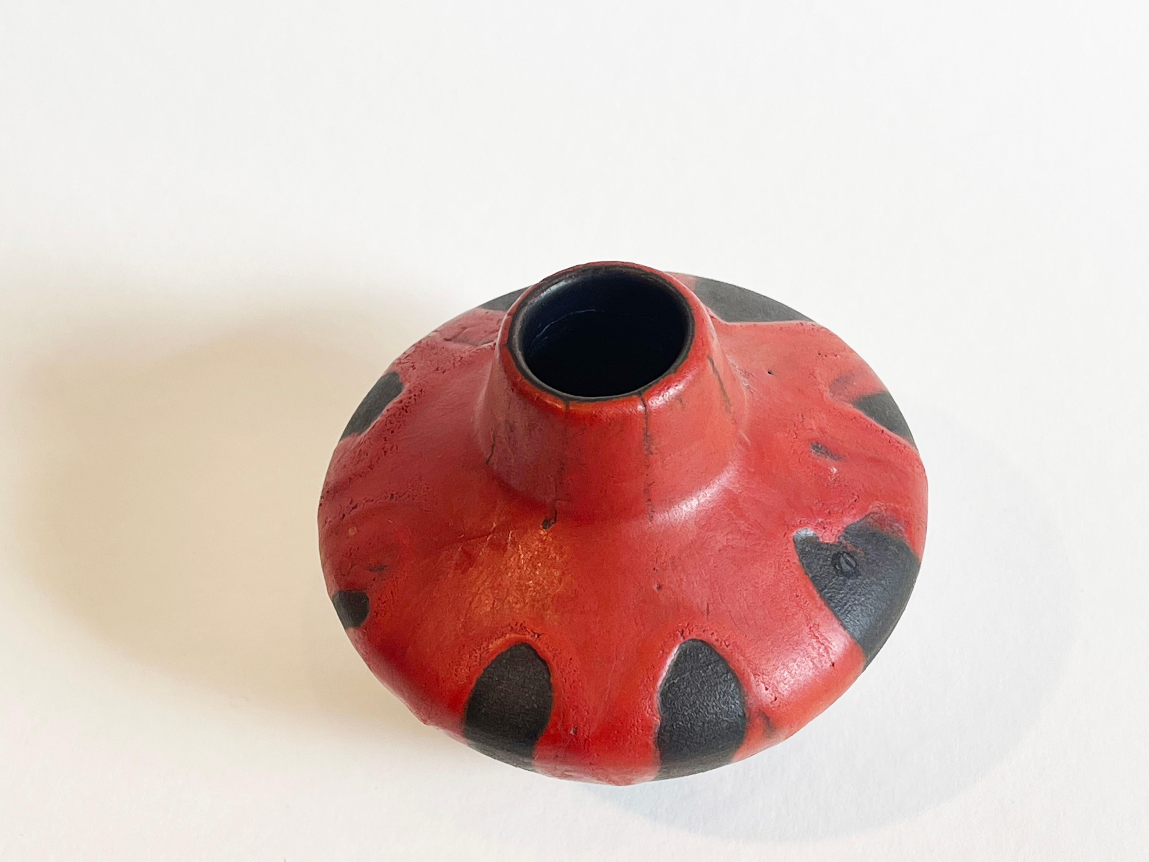 Mid-Century Fat Lava Studio Ceramic Vase, STROMBOLI by Ceramano 1970s, Germany In Good Condition For Sale In Andernach, DE