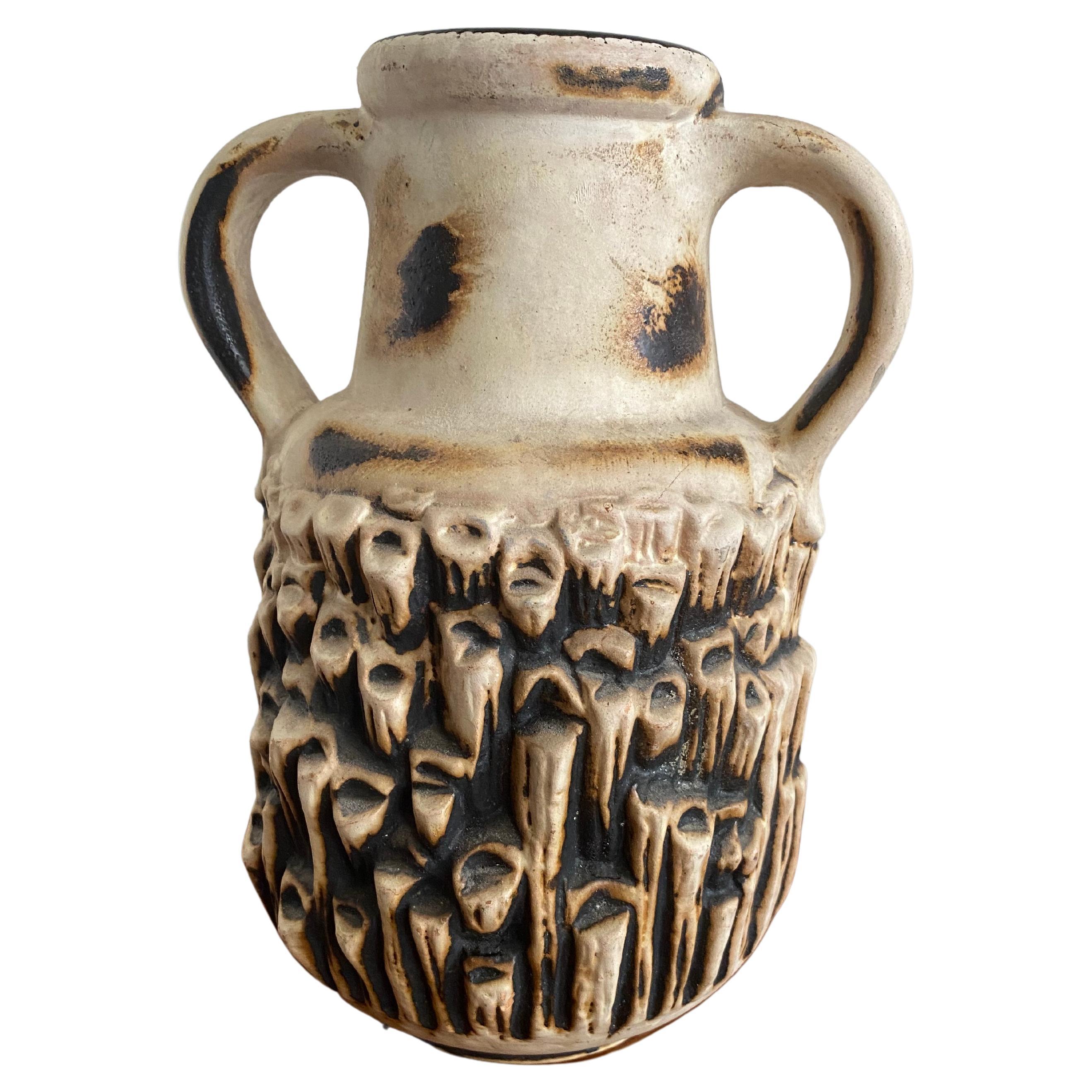 Mid-century Modern Fat Lava Vase by Carstens Keramik