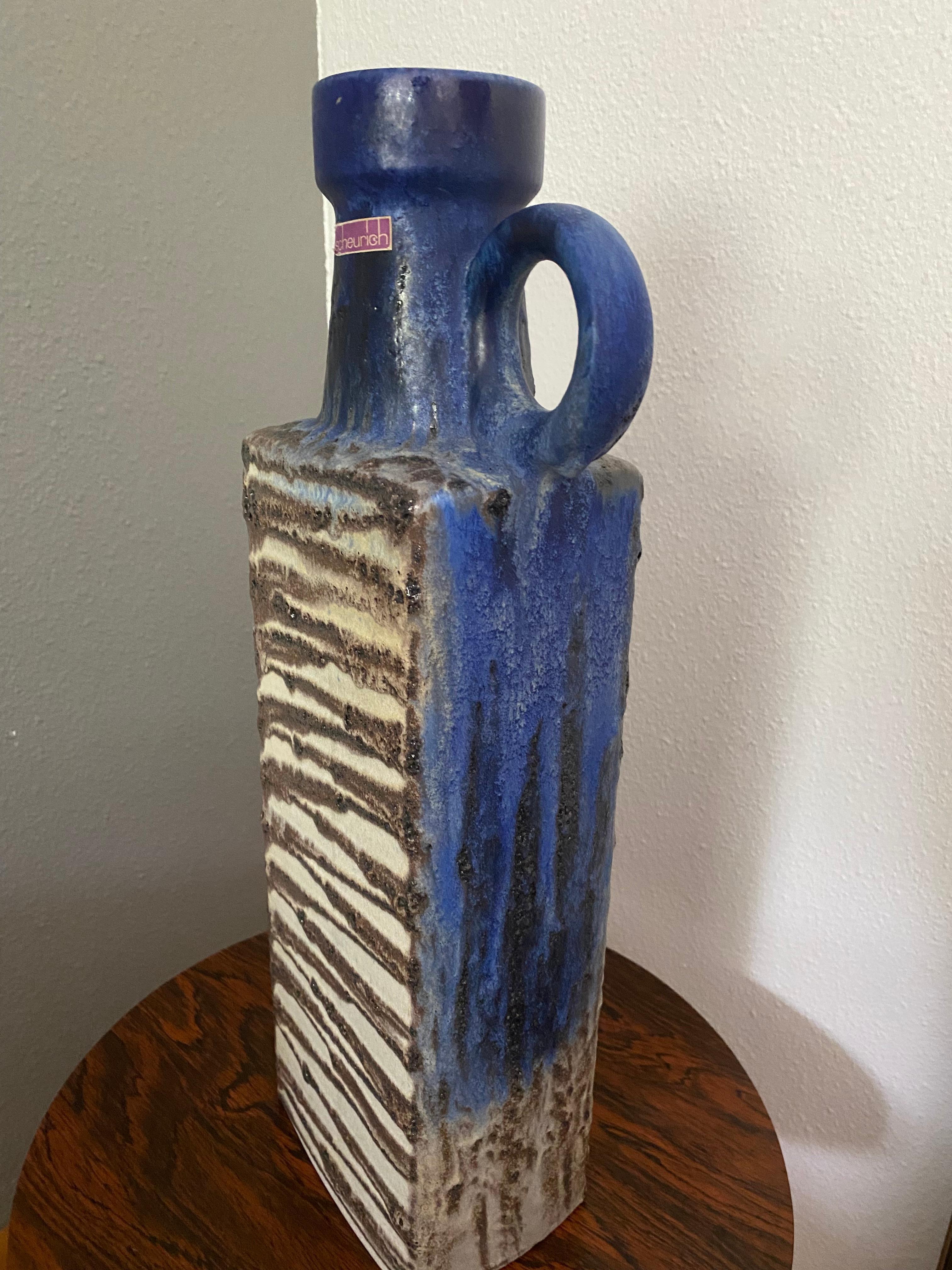 Ceramic Midcentury Fat Lava Vase by Scheurich Keramik For Sale