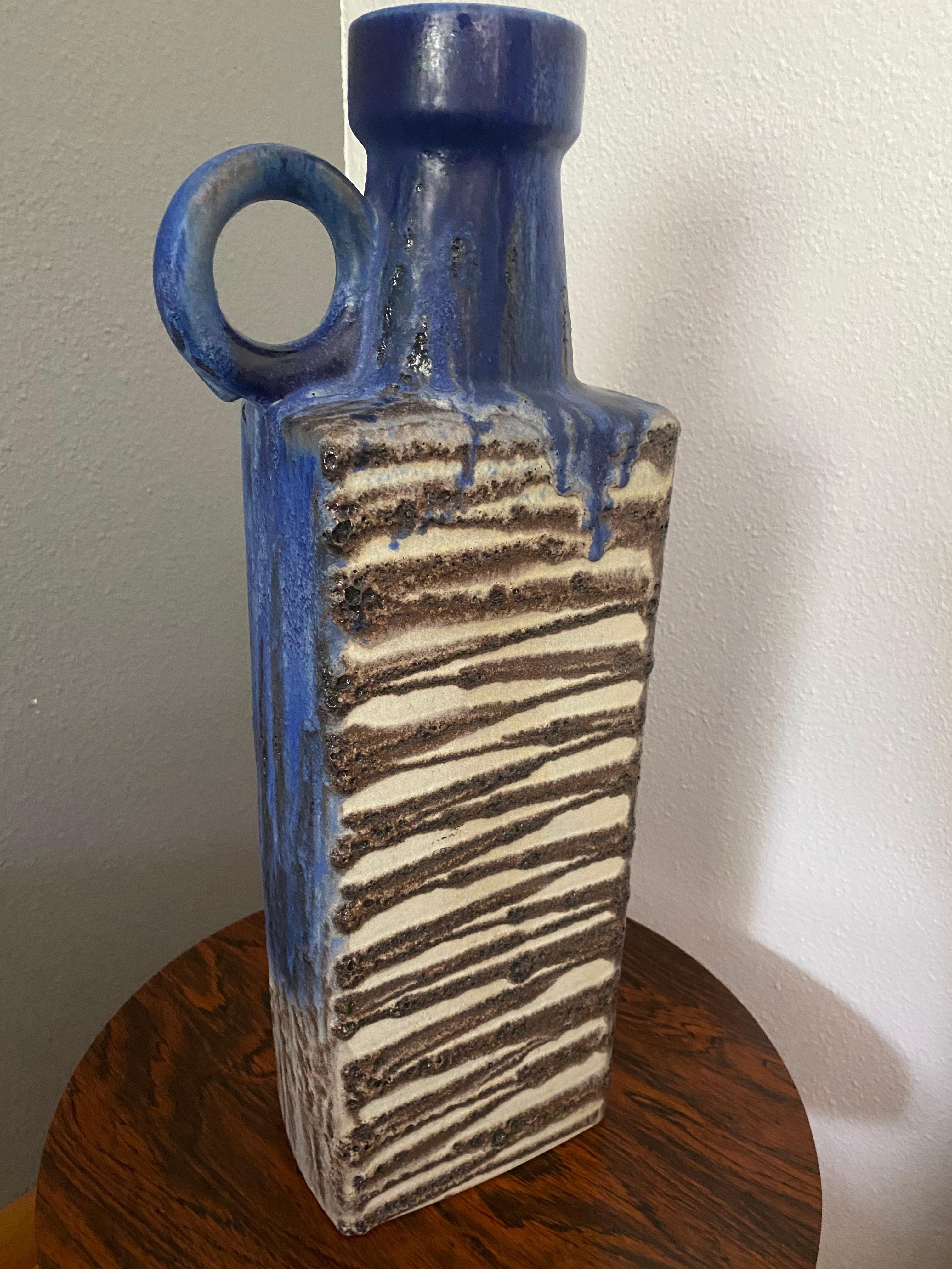 Midcentury Fat Lava Vase by Scheurich Keramik For Sale 1