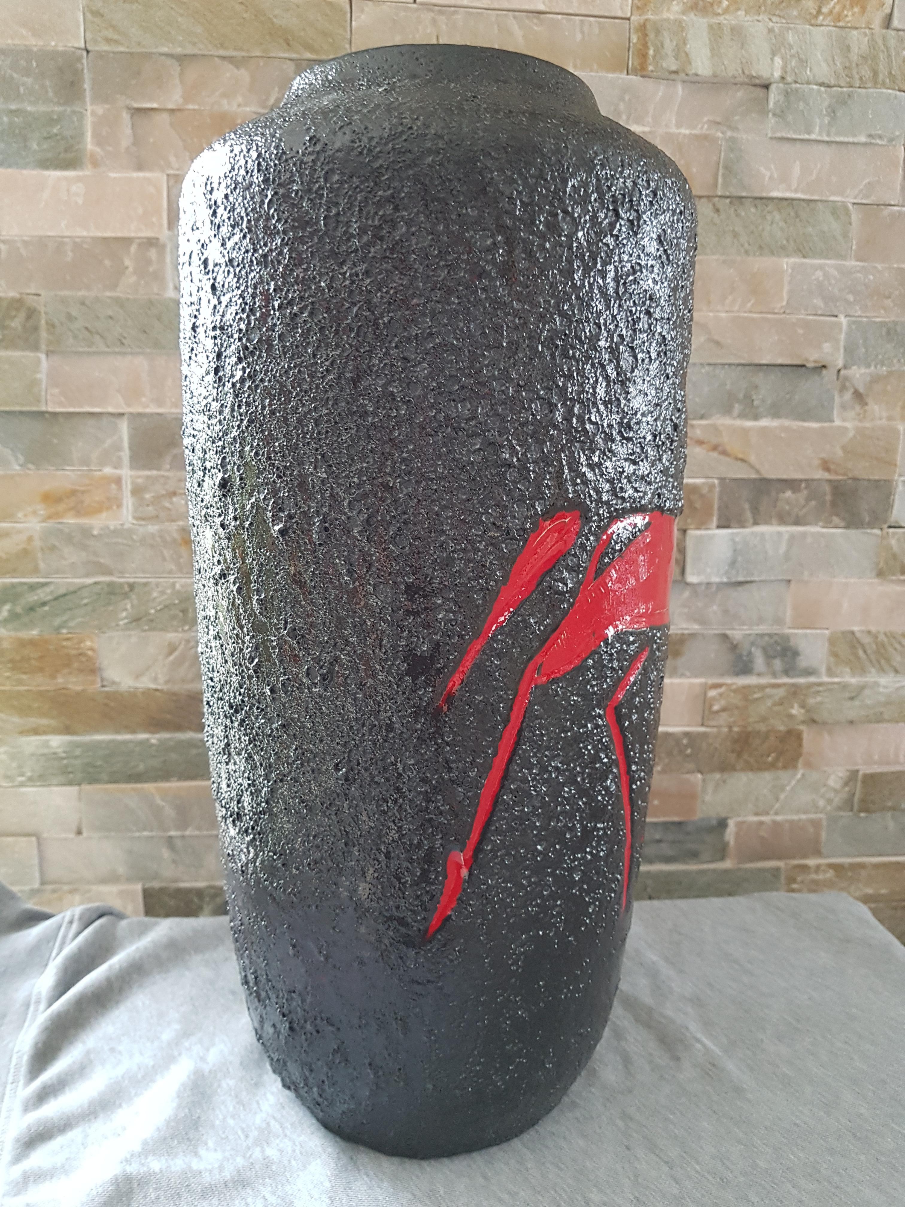 Midcentury Fat Lava Vase from Scheurich, Germany, 1960 1
