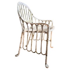 Chaises de jardin mi-siècle en faux bambou et aluminium moulé