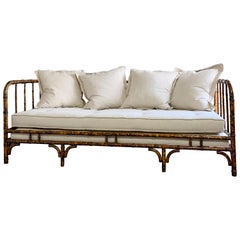 Mid Century Faux Bamboo Daybed, 'Acanto' Spain