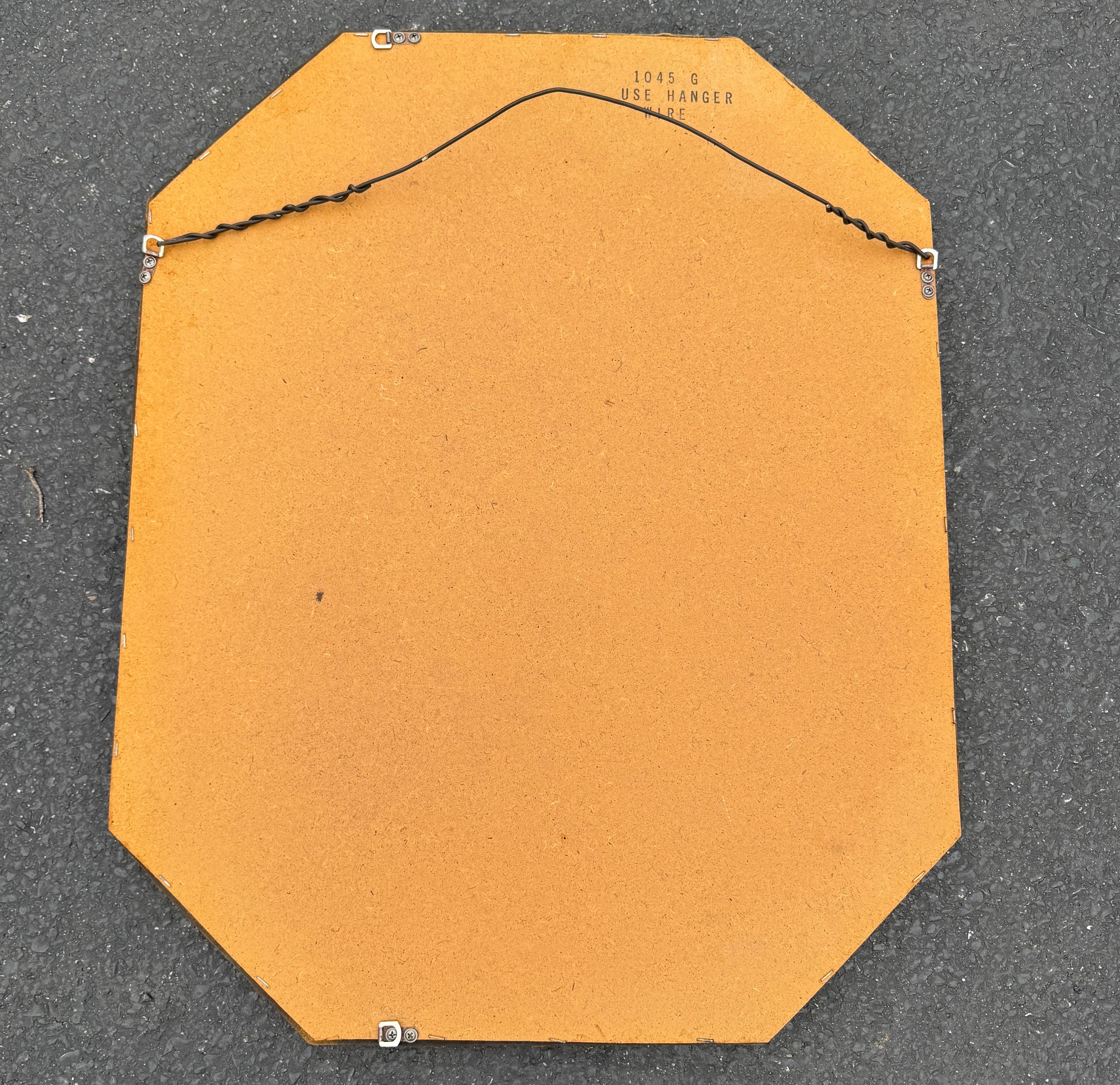 Mid-Century Faux Bamboo Gold Gilt Bamboo Wall Mirror For Sale 6