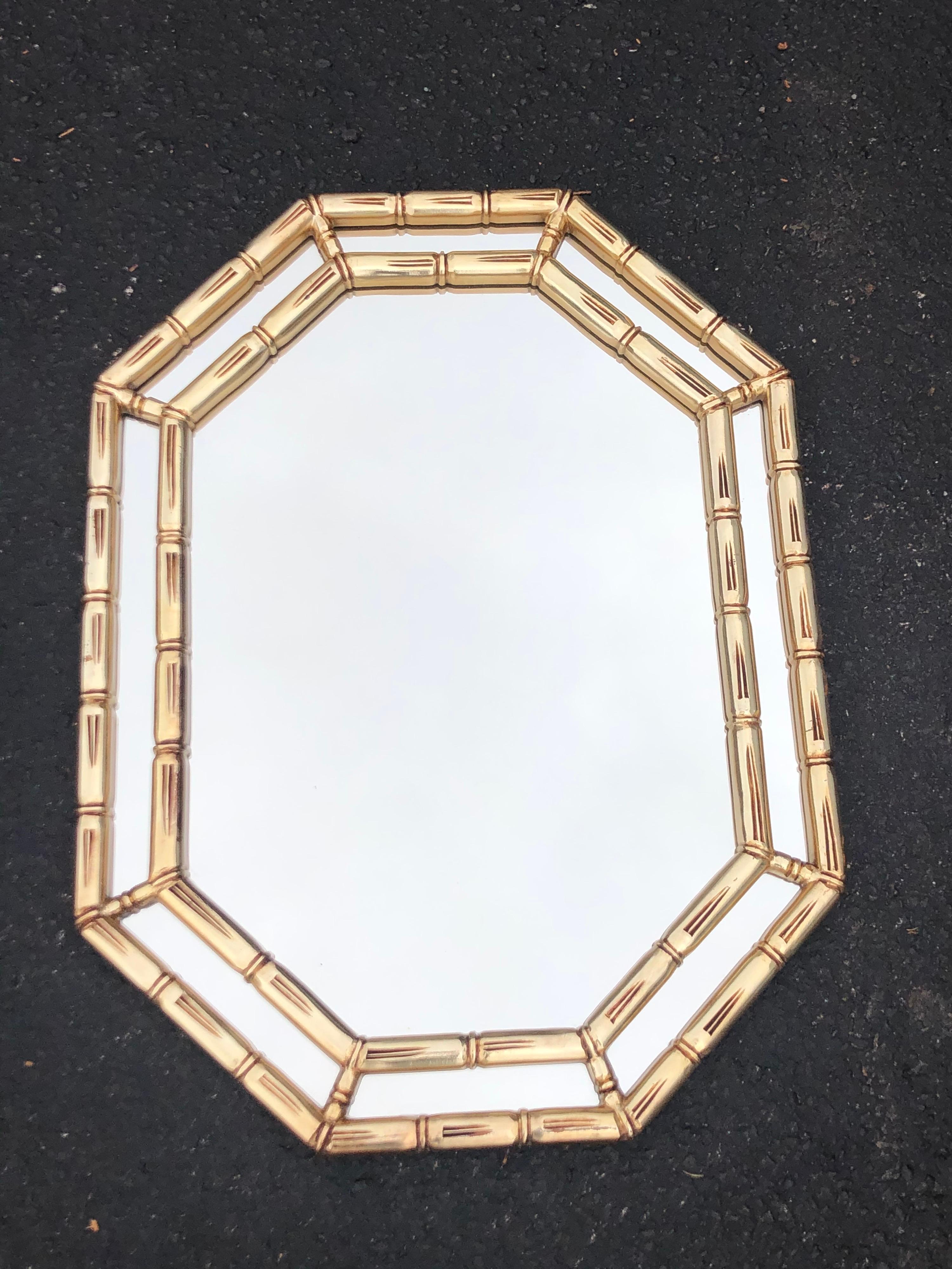 gold bamboo mirror