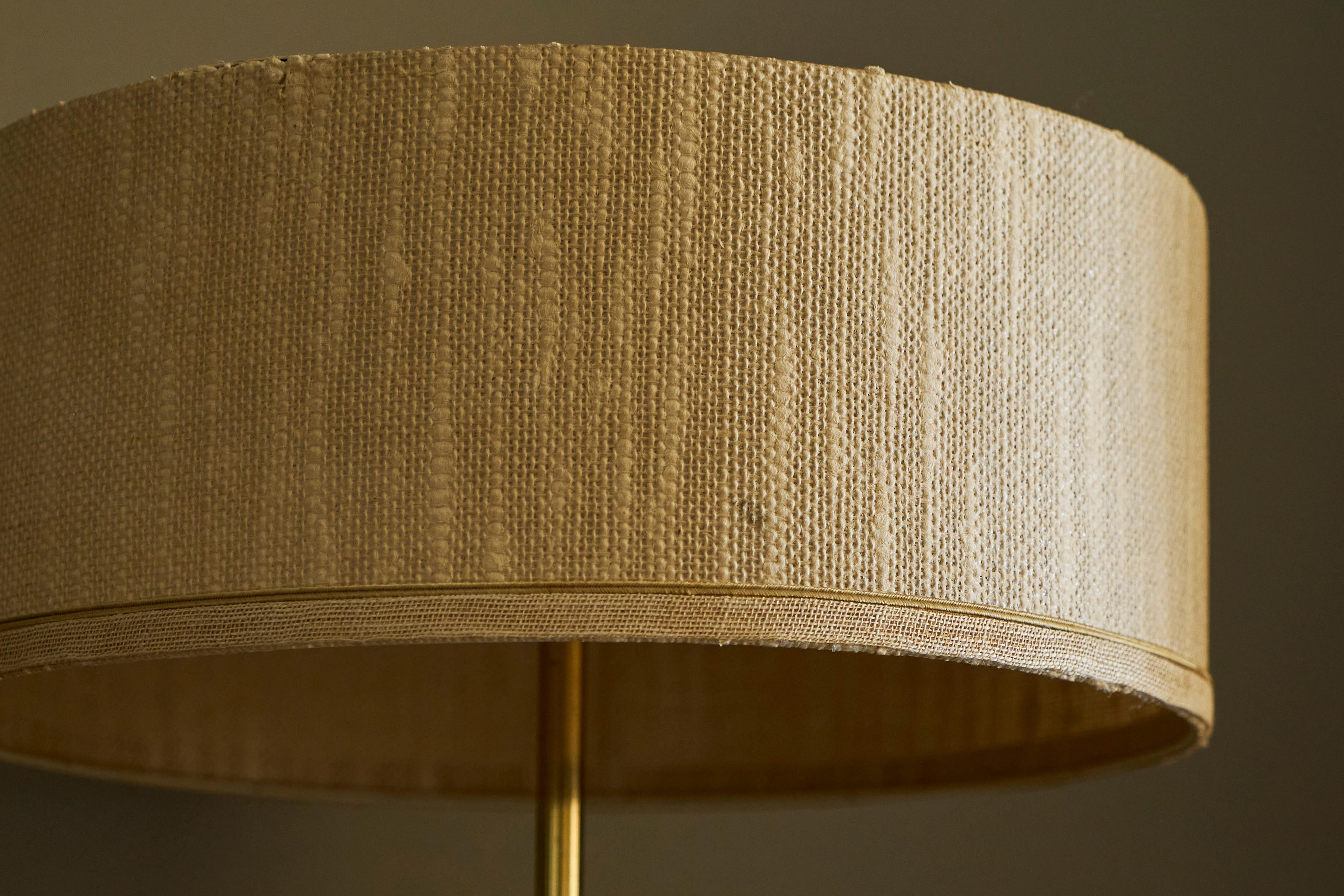 Mid Century 'Faux Bamboo' Table Lamp in Sand Cast Brass 1960s For Sale 2
