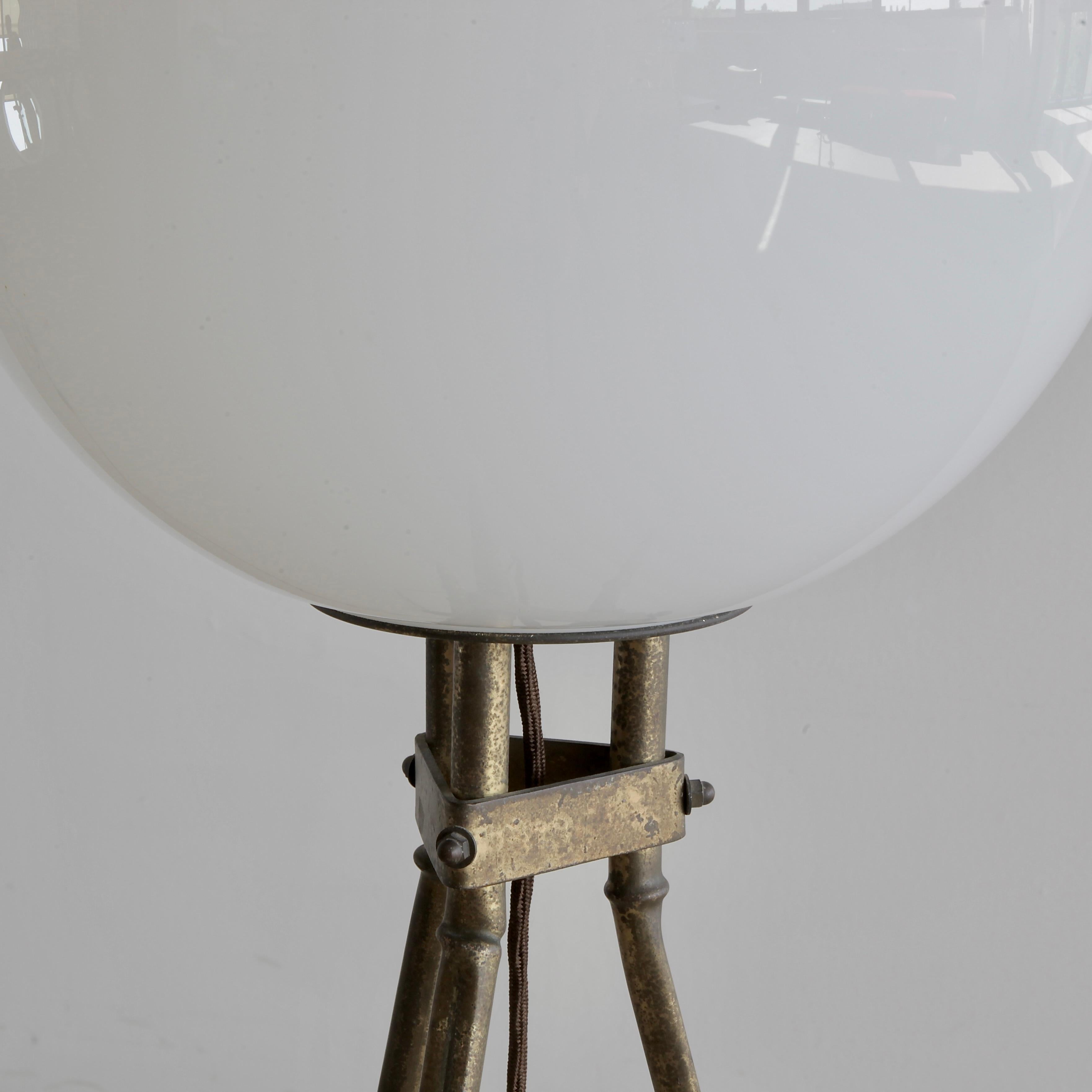 French Mid-Century Faux Bamboo Tripod Floor Lamp, France