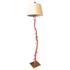 Mid Century Faux Coral Floor Lamp