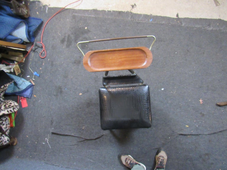 MidCentury Faux Crocodile Valet Chair by Nova For Sale at 1stDibs