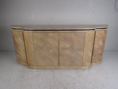 Midcentury Faux Marble Credenza