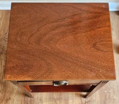 Mid Century Federal Style Mahogany Tiered Bedside Table