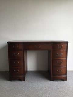 Mid Century Federal Style Mahogany Writing Desk with 7 Drawers