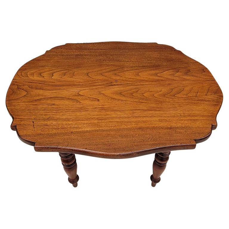 MidCentury Federal Turned Legs Mahogany Low Side Table Tea Table For