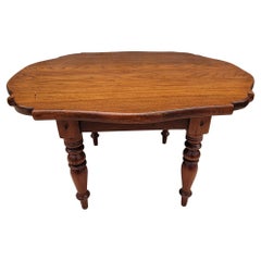 Mid-Century Federal Turned Legs Mahogany Low Side Table Tea Table