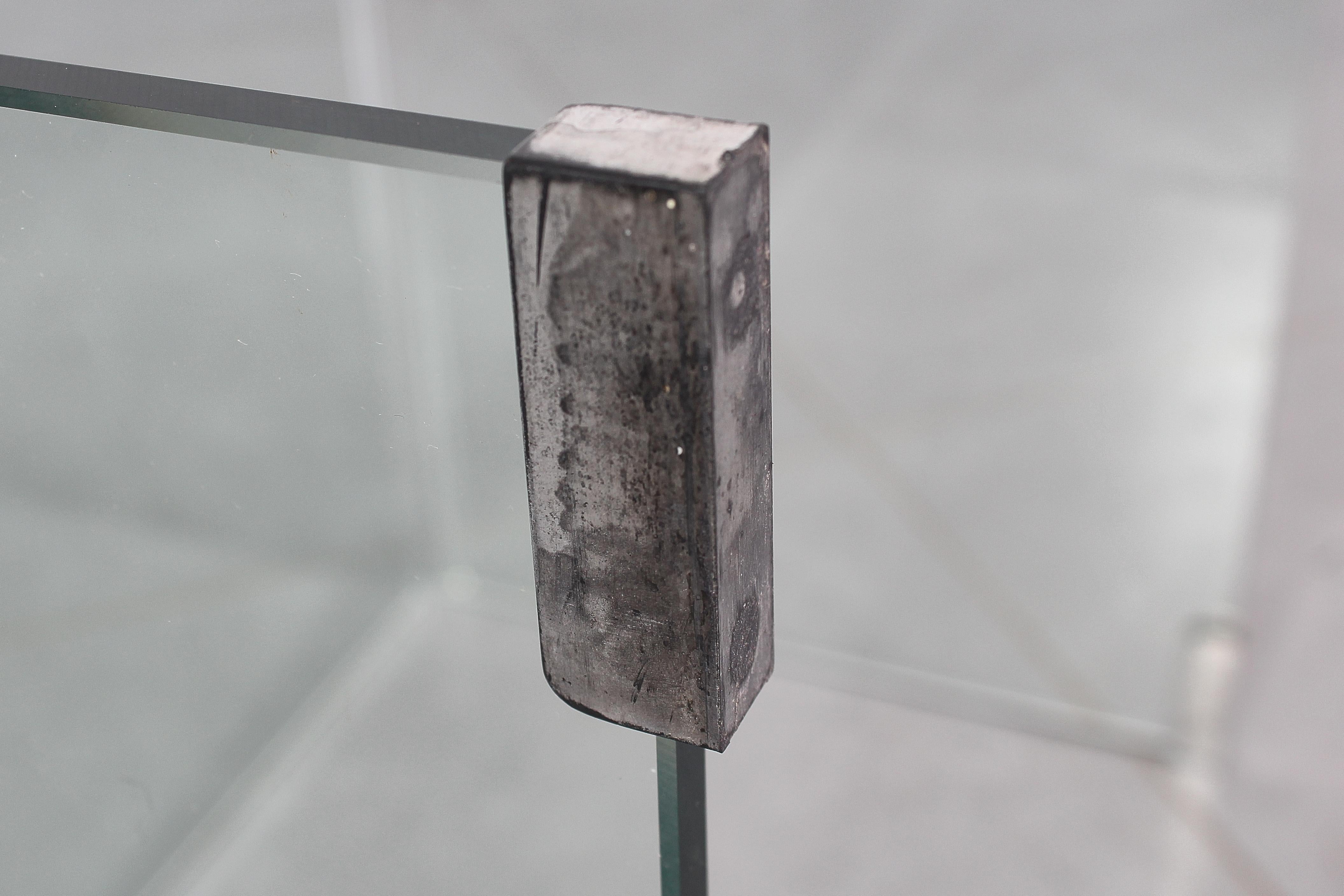 Table basse en verre bombé style FIAM Italie années 70 en vente 10