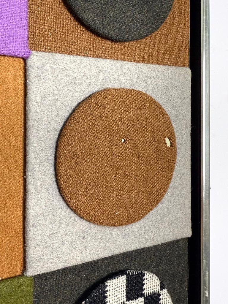 Mid Century Abstract Geometric Fiber Art Textile Wall Sculpture by Carolyn Hall For Sale 4
