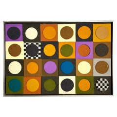 Abstrakte geometrische Wandskulptur aus Faserkunst und Textil aus der Mitte des Jahrhunderts von Carolyn Hall