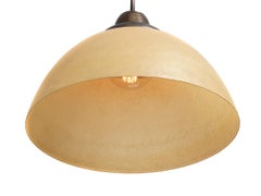 Mid-Century Fiberglass Amber Dome Light