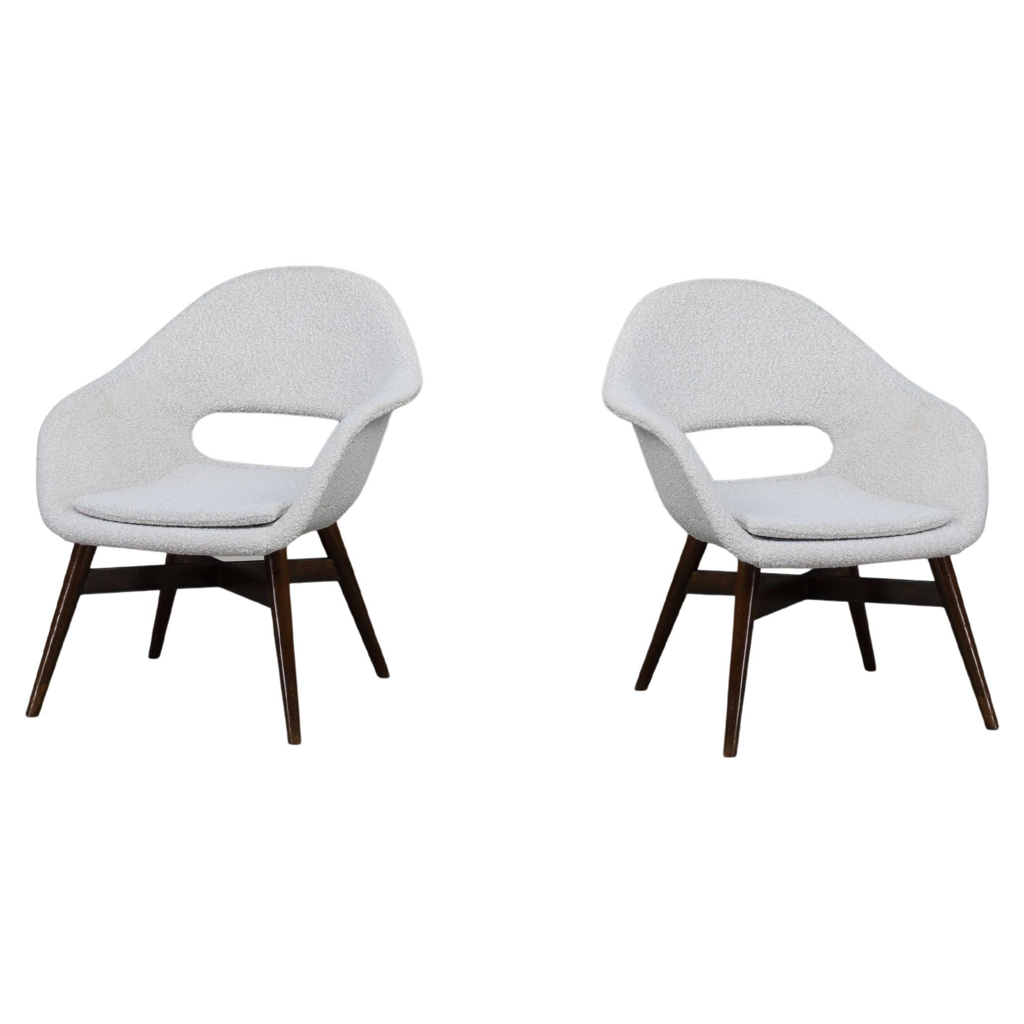 Mid-Century Fiberglass Easy Chairs by Miroslav Navrátil, Czechoslovakia 1960s