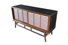 Mid Century Ficks Reed Far Horizons Rattan Oak Sideboard Server Console Credenza