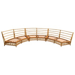 Midcentury Ficks Reed Rattan Sectional Sofa