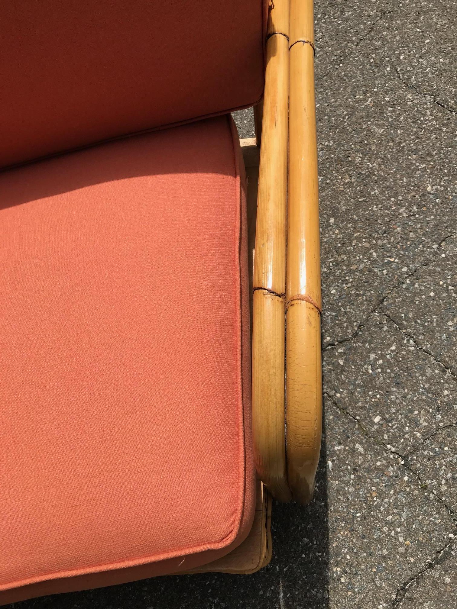 Divano in rattan componibile a due pezzi Ficks Reed del Medioevo in vendita 2