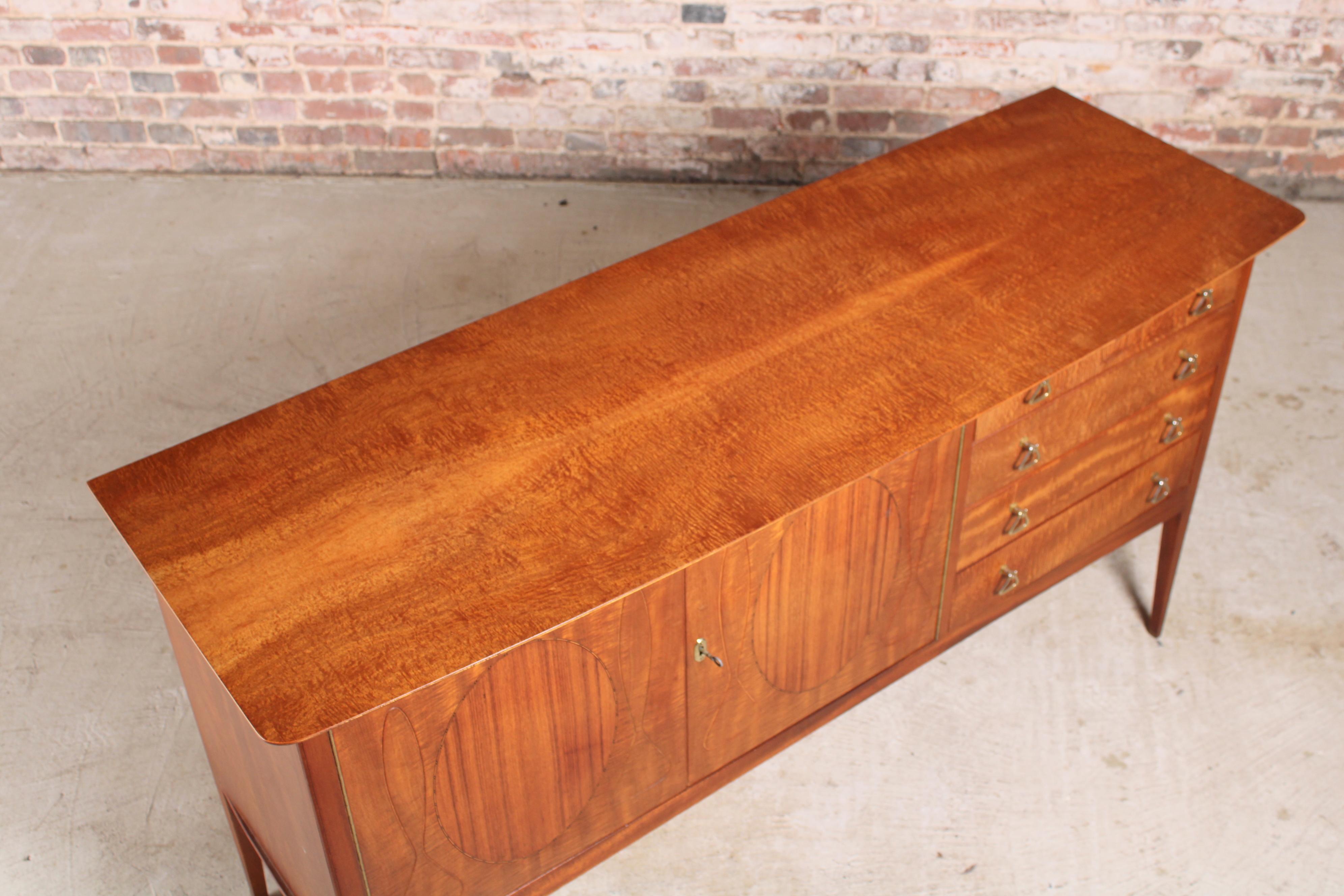 Mid Century Fiddleback Mahogany Sideboard by John Herbert for Younger 3