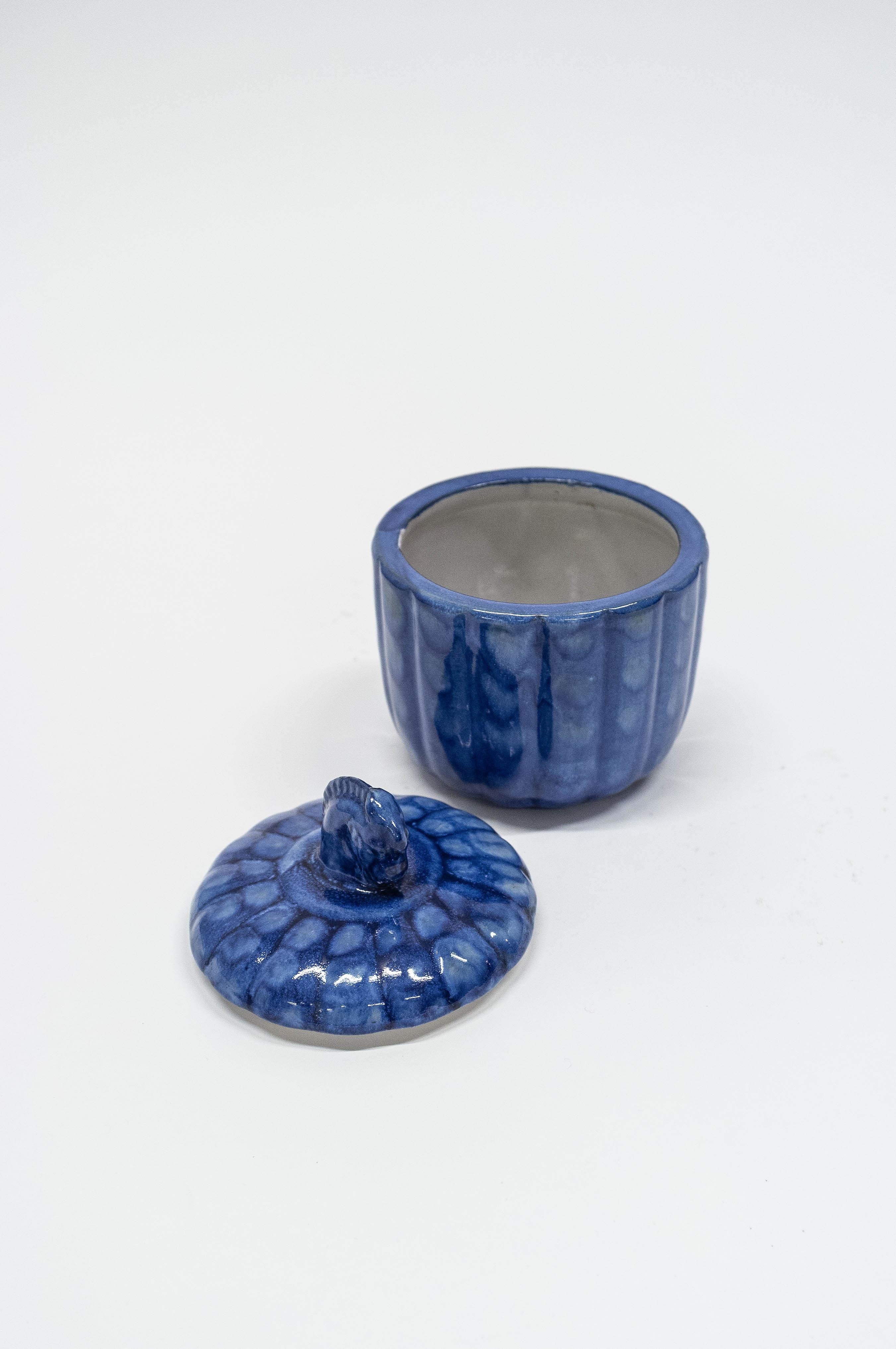 Norwegian Midcentury Figgjo Flint Porcelain Tobacco Vessel Designed by Ragnar Grimsrud For Sale