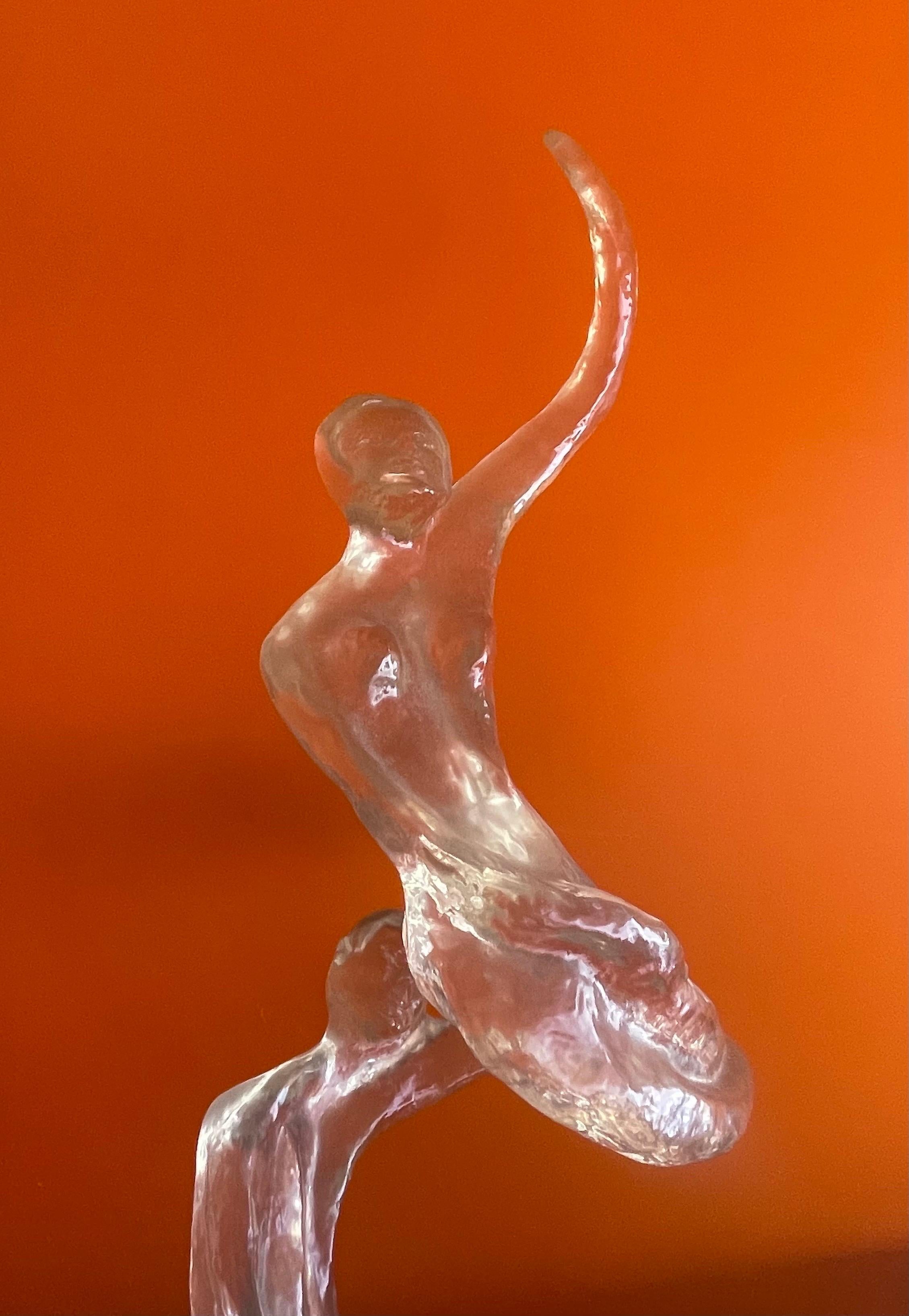 American Mid-Century Figural Lucite Sculpture by Carol Marks For Sale