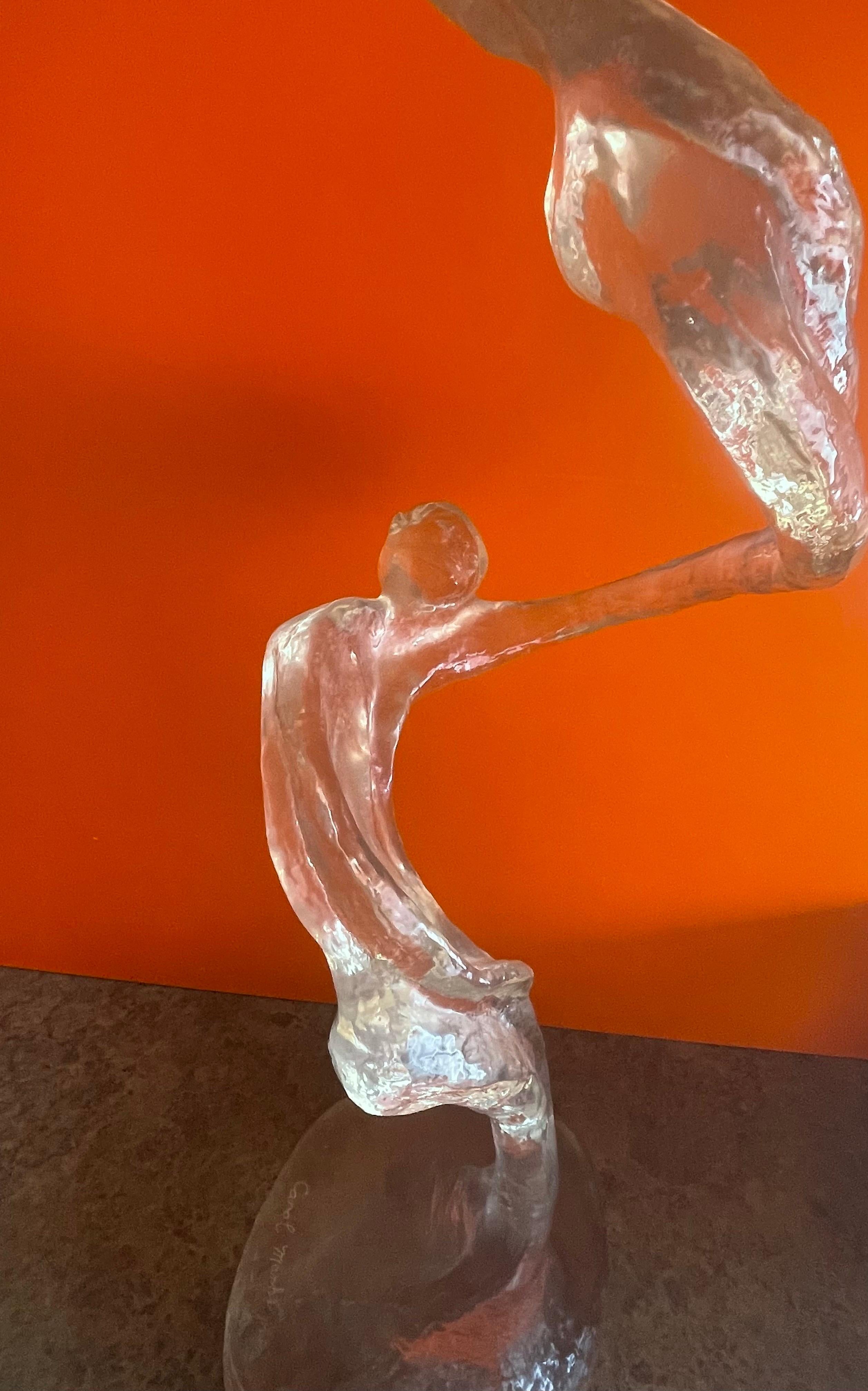 Mid-Century Figural Lucite Sculpture by Carol Marks In Good Condition For Sale In San Diego, CA