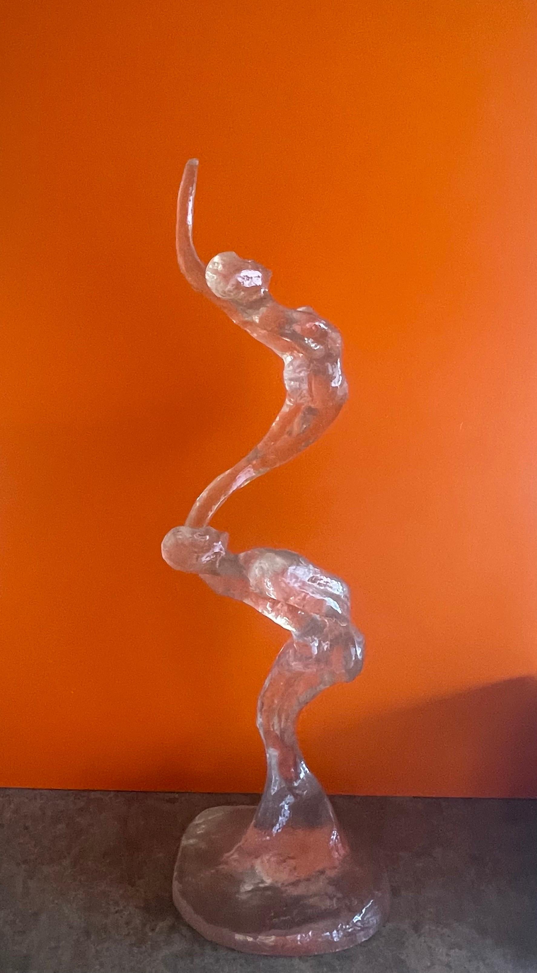 20th Century Mid-Century Figural Lucite Sculpture by Carol Marks For Sale