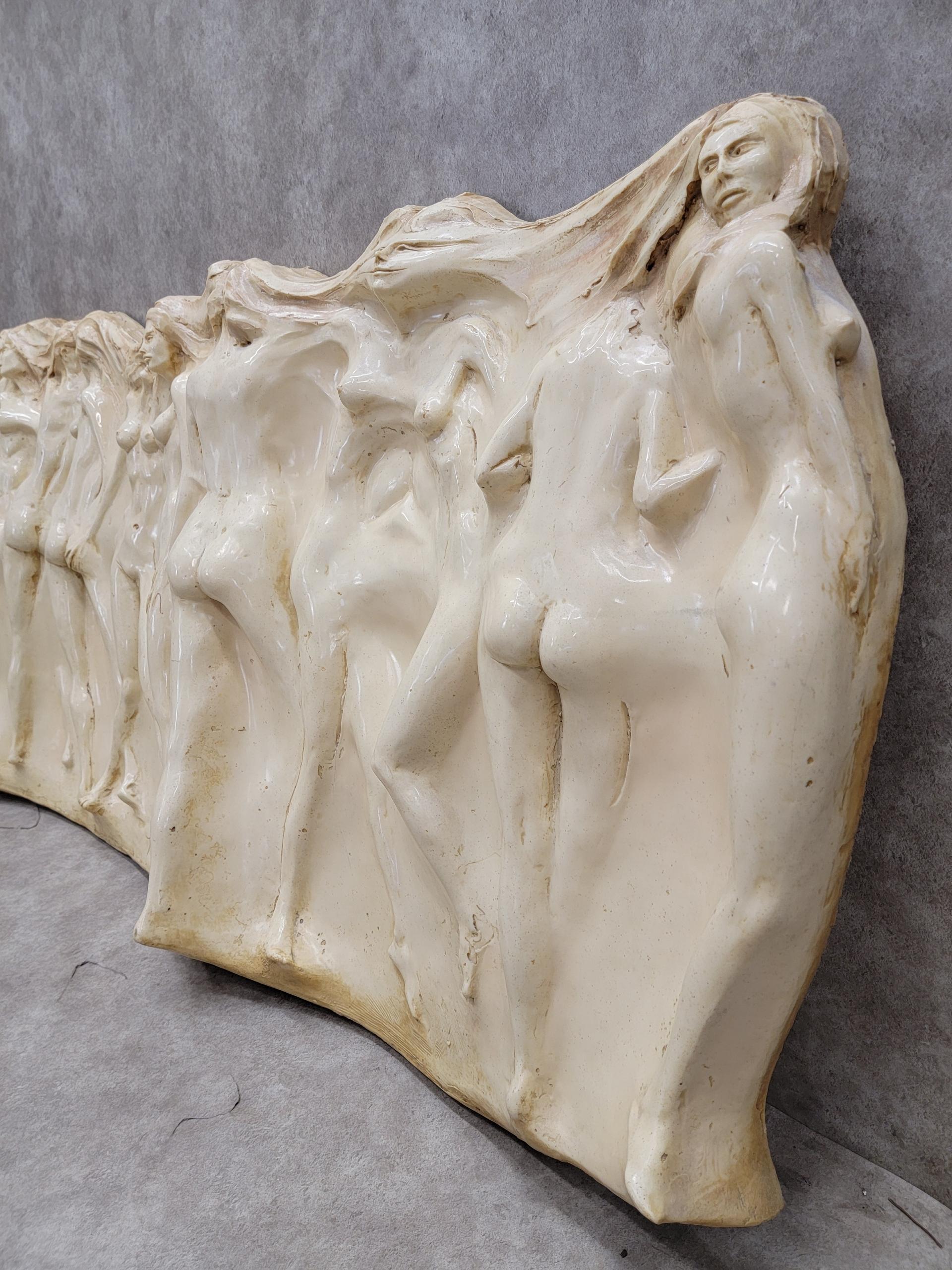 20ième siècle Art mural figuratif du milieu du siècle dernier attribué au style sarcophage romain/grec Farnèse en vente
