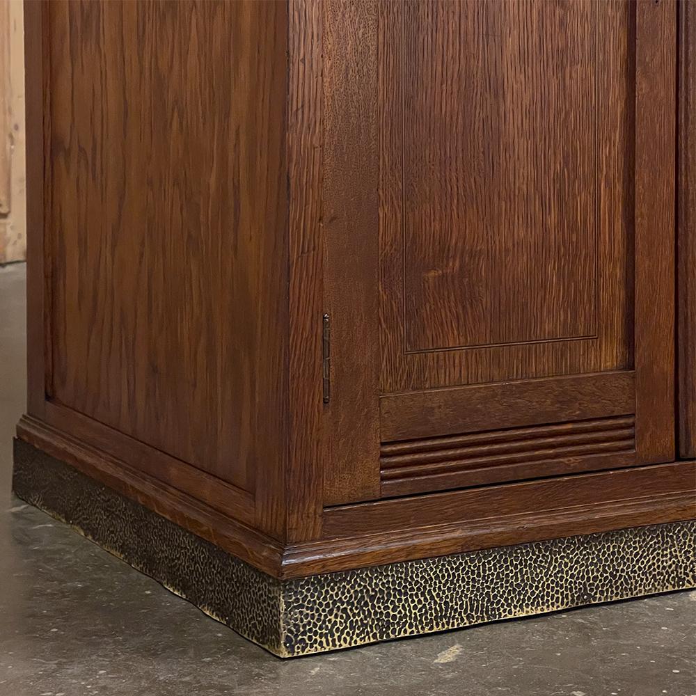 Mid-Century File Cabinet with Roll-Up Tambour Door 4