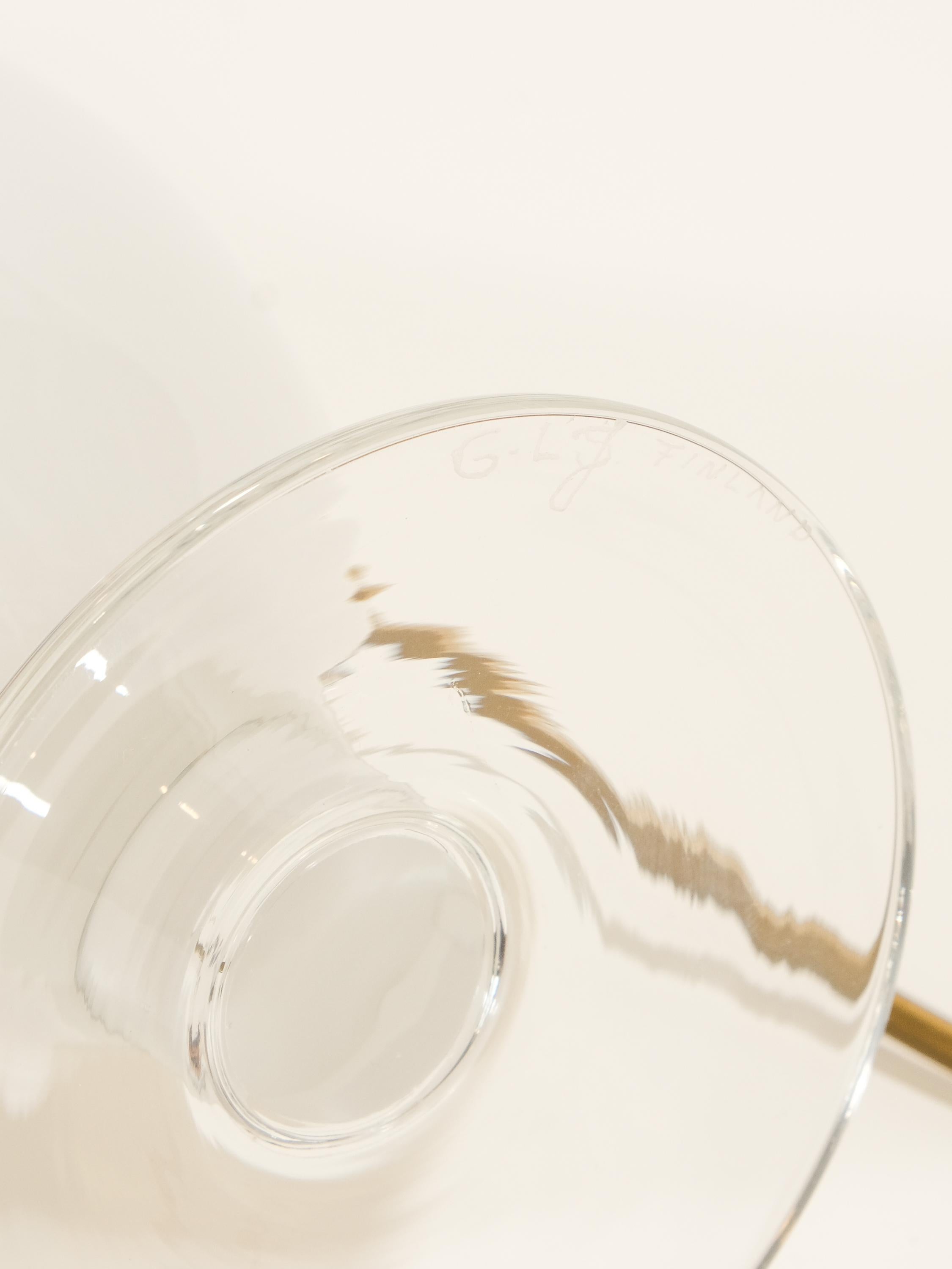 Lampe de table finlandaise en verre du milieu du siècle par Greta Lisa Jäderholm-Snellman en vente 6